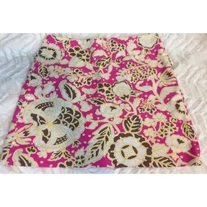 J Crew Yellow Pink floral palace skirt Cotton sz 0